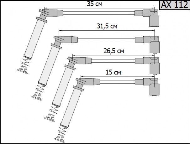 Провода высоковольтные для Ford Fiesta 1.3 (1319060,1319061,1319062,1319063) купить недорого с доставкой в Нягань