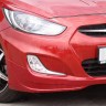 Накладки на фары (реснички) var №2 для Hyundai Solaris (2010-2013) купить недорого с доставкой в Нягань