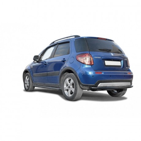 Защита заднего бампера «Труба» (d76) для Suzuki SX4 Classic рестайлинг (2009-2014)(Окрашенное) купить недорого с доставкой в Нягань