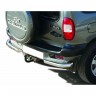 Защита заднего бампера «Уголки Люкс» угловая, цельная для B@3 2123 "Chevrolet Niv@" (d63.5), нержавеющая сталь купить недорого с доставкой в Нягань