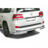 Защита заднего бампера «Уголки двойные» (d76) для Toyota Land Cruiser 200 Executive Lounge (2018-н.в.)(Окрашенное) купить недорого с доставкой в Нягань