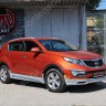 Накладки на пороги "JSW Style" для KIA Sportage (3rd) (2010-2016) купить недорого с доставкой в Нягань